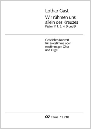 Wir rühmen uns allein d. Kreuzes Partition