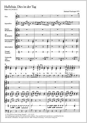 Tzschoppe: Halleluja (Epiphanias-Kantate) / Kretzschmar: Machet die Tore weit Score