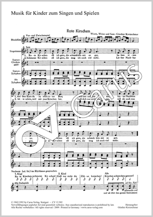 Sechs Chorsätze für Kinderchor von Kretzschmar, Ochs, Schlenker und Schulz Sammlung