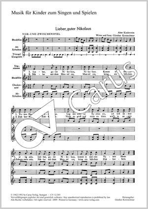 Vier Chorsätze für Kinderchor von Becker-Foss, Ehlers und Kretzschmar - Noten | Carus-Verlag