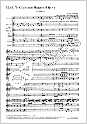 Vier Chorsätze für Kinderchor von Ehlers, Kretzschmar und Tzschoppe Recueil
