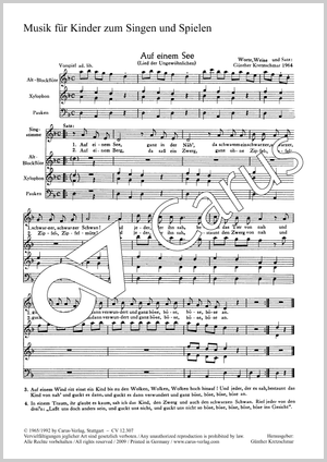 Fünf Chorsätze für Kinderchor von Bürthel, Krämer, Kretzschmar und Tzschoppe Sammlung
