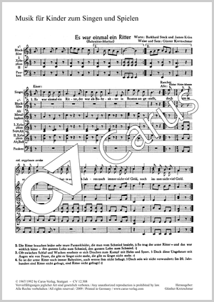 Vier Chorsätze für Kinderchor von Bürtel, Kretzschmar und Schlenker Sammlung