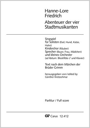 Hanne-Lore Friedrich: Abenteuer der vier Stadtmusikanten - Noten | Carus-Verlag