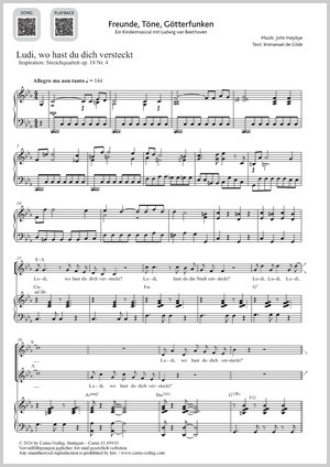 de : Freude, Töne, Götterfunken. Ein Kindermusical mit Ludwig van Beethoven Partition, édition séparée avec recueil de musique chorale
