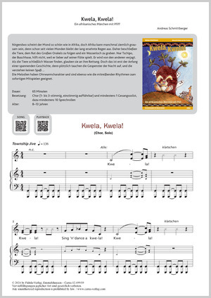 Kwela, Kwela! aus: Kwela, Kwela! Ein afrikanisches Märchen mit Pfiff Partitur, Einzelausgabe aus Chorbuch
