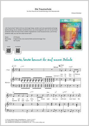 Wieland Kleinbub: Leute, heute kommt ihr auf unsre Schule - Noten | Carus-Verlag