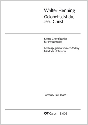 Walter Hennig: Gelobet seist du, Jesu Christ - Noten | Carus-Verlag