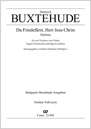 Dieterich Buxtehude: Du Friedefürst, Herr Jesu Christ - Partition | Carus-Verlag
