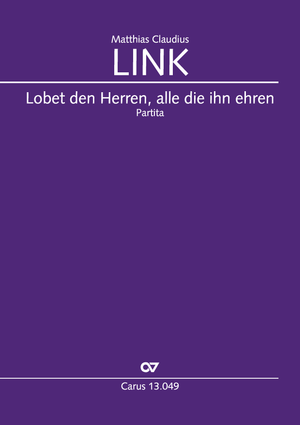 Lobet den Herren, alle die ihn ehren Partita Partitur, mit einer Stimme