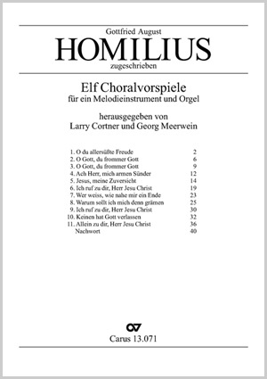 Thumbnail: Gottfried August Homilius: Elf Choralvorspiele