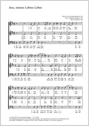 Gerd Witte: Jesu, meines Lebens Leben - Noten | Carus-Verlag