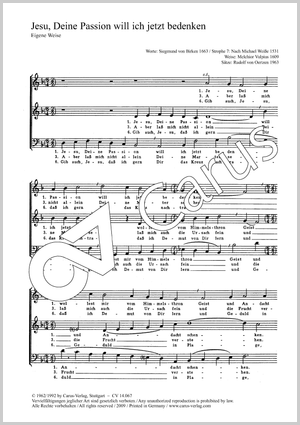 Jesu, deine Passion Partitur