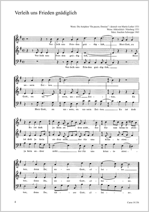 Barbe: Christe, du Lamm Gottes / Schweppe: Verleih uns Frieden Partitur