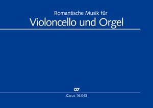 Romantische Musik für Violoncello und Orgel Partitur, mit einer Stimme