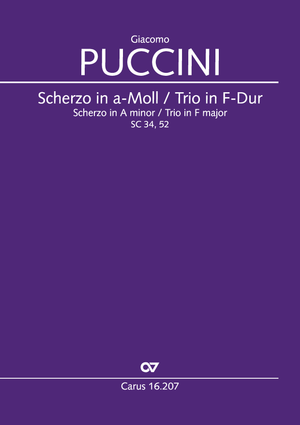Giacomo Puccini: Scherzo in a-Moll / Trio in F-Dur - Noten | Carus-Verlag