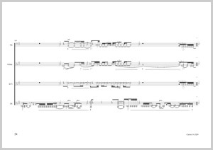 « incantation » «une géométrie » Nr. 2 for guitar solo, flute, baritonsaxophone and viola Partition