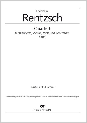 Quartett für Klarinette, Violine, Viola und Kontrabass Partitur