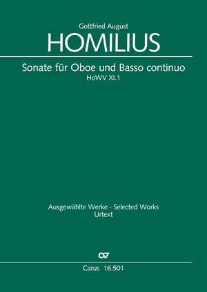 Gottfried August Homilius: Sonate für Oboe und Basso continuo - Noten | Carus-Verlag