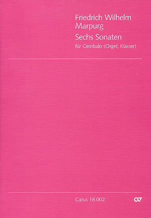 Friedrich Wilhelm Marpurg: Sechs Sonaten (1756) - Noten | Carus-Verlag