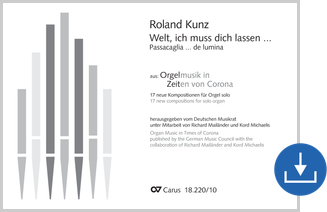 Welt, ich muss dich lassen Passacaglia ... de lumina Partition numérique (téléchargement), fichier pdf