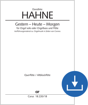 Dorothée Hahne: Gestern – Heute – Morgen - Noten digital | Carus-Verlag