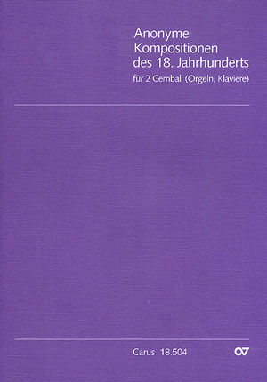 Anonymi: Concertino a due Cembali - Noten | Carus-Verlag