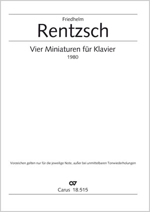 Thumbnail: Friedhelm Rentzsch: Vier Miniaturen für Klavier