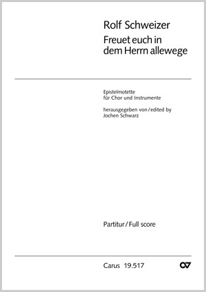 Freuet euch in dem Herrn Epistelmotette Partitur