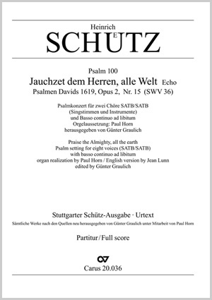 Heinrich Schütz: Jauchzet dem Herren, alle Welt - Noten | Carus-Verlag