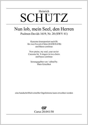 Heinrich Schütz: Nun lob, mein Seel, den Herren - Noten | Carus-Verlag