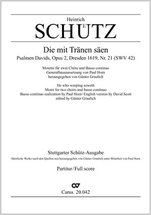 Die mit Tränen säen aus: Psalmen Davids Partitur