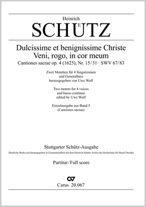 Thumbnail: Heinrich Schütz: Dulcissime et benignissime Christe; Veni, rogo, in cor meum