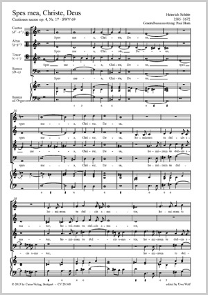 Spes mea Christe Deus aus: Cantiones sacrae Partition