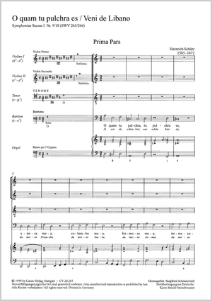 from: Symphoniae Sacrae I Full score