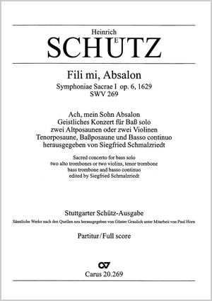 Fili mi, Absalon (Ach mein Sohn, Absalon) aus: Symphoniae Sacrae I Score