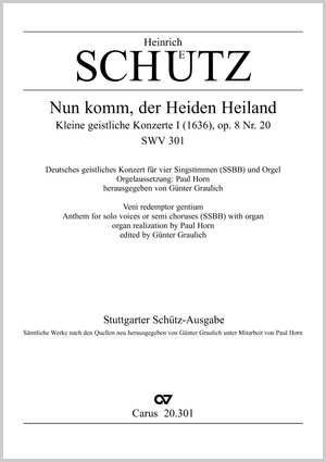 Thumbnail: Heinrich Schütz: Nun komm, der Heiden Heiland