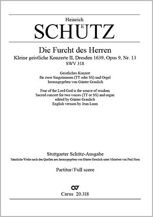 Heinrich Schütz: Die Furcht des Herren - Noten | Carus-Verlag