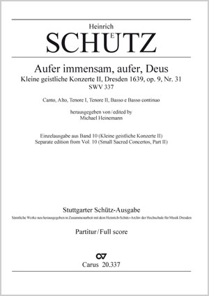 Aufer immensam, Deus, aufer iram aus: Kleine geistliche Konzerte II Score
