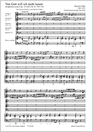 Von Gott will ich nicht lassen aus: Symphoniae sacrae II Partitur