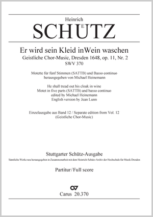 Thumbnail: Heinrich Schütz: Er wird sein Kleid in Wein waschen