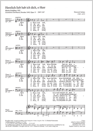 Thumbnail: Heinrich Schütz: Herzlich lieb hab ich dich