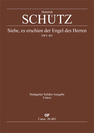 Heinrich Schütz: Behold, there appeared the angel of god - Partition | Carus-Verlag