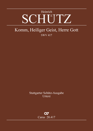 Heinrich Schütz: Komm, Heiliger Geist - Noten | Carus-Verlag