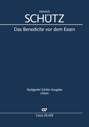 Das Benedicite vor dem Essen Dirigierpartitur