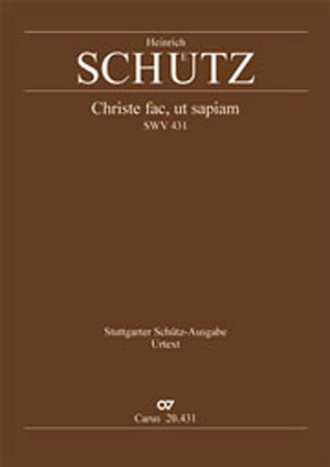 Heinrich Schütz: Christe fac, ut sapiam - Partition | Carus-Verlag