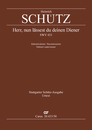 Herr, nun lässest du deinen Diener Deutsches Nunc dimittis II Dirigierpartitur, Einzelausgabe aus Gesamtausg., nur deutsch, Vorwort auf Dt. und Engl.