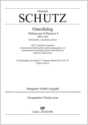 Heinrich Schütz: Weib, was weinest du - Sheet music | Carus-Verlag