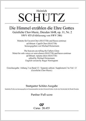 Heinrich Schütz: The heavens are telling the Fathers Glory