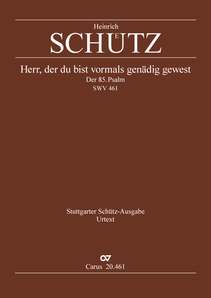 Herr, der du bist vormals genädig gewest Conducteur, avec exposition aux basses figurées, préface en allemand et anglais